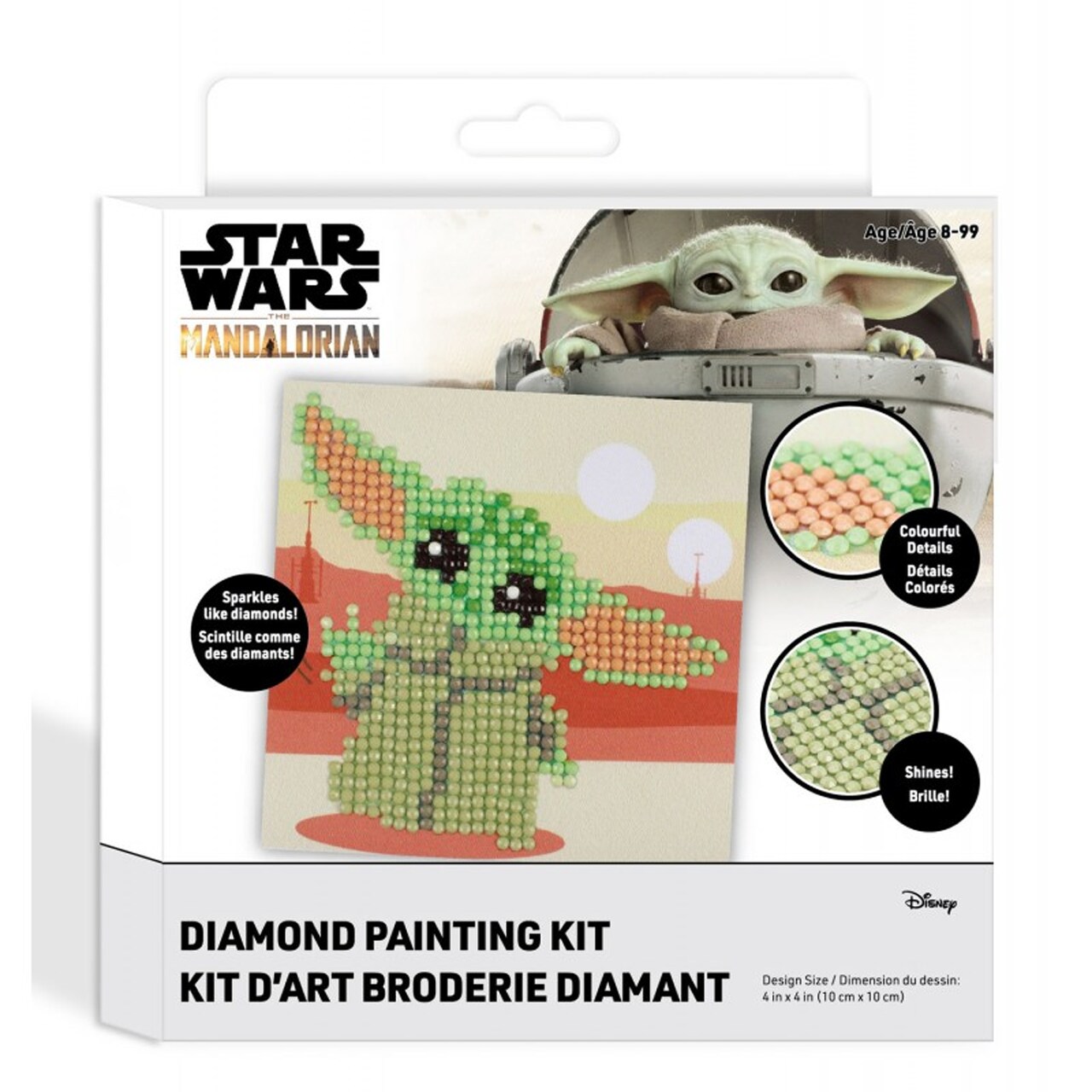 Diamond Dotz Grogu Star Wars Diamond Painting Kits for Adults - Diamond Art Kits a Relaxing Creative Craft Kit with Dotz Gems 4x4
